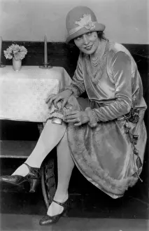 Flasks: Prohibition, Miss Rhea seated with flask ?