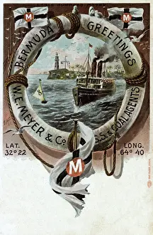 Bermudan: Promo postcard for W. E. Meyer & Co. Coal Agents, Bermuda