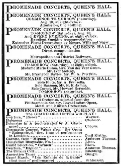 Proms: Proms concert programme, 1895