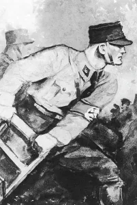 Stormtroop: Propaganda drawing of the SA, circa 1920s