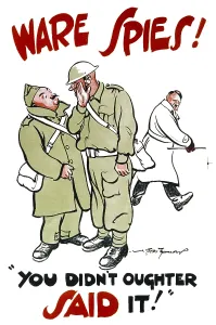 Beware: Propaganda poster: beware of spies