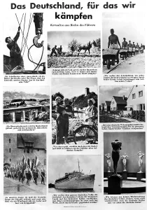 Quotations: Propaganda poster with Hitler quotes, 1943