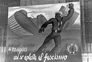 Speakers: Propaganda poster of the Republicans in Madrid, 1937