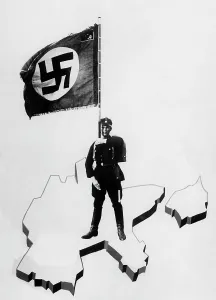 Symbolically: Propaganda poster of the SS, 1934