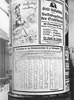 Reference: Propaganda posters for a referendum of the Stahlhelm, 1931