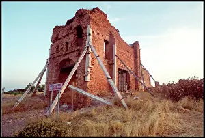 Desolate: Proped up building, Belchite, Spain