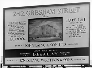 Wootton: Property Development Sign, Gresham Street, London EC2