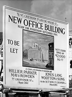Wootton: Property Development Sign, Gresham Street, London