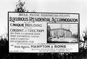 Hampstead: Property Development Sign, Hampstead Heath, London