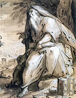 Draftsman: Prophet Artist: Hendrik Goltzius