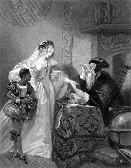Palmistry: Prophet of St Paul's reading a woman's palm