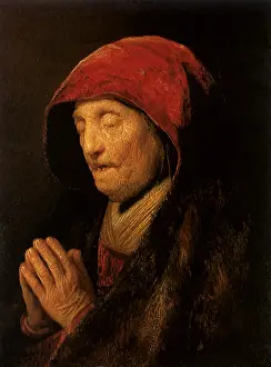 Prophetess: The Prophetess Hannah Praying, by Rembrandt