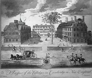 C1917: The prospect of the colledges (sic) in Cambridge in New Engl
