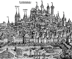 Weltchronik: Prospect of Nuremberg from 1493