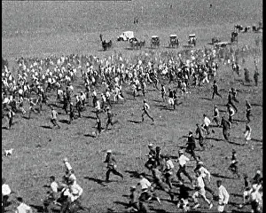 Prospectors: Prospectors Running Across A Field In Australia