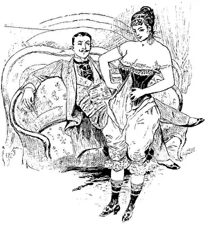 Underclothes: prostitution, prostitute and client, drawing