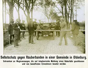 Raids: Protection against robber bands at Oldenburg, 1921