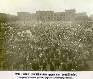 Silesia: Protest in Beuthen against the division of