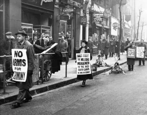 Arming: Protest against Germany's rearmament
