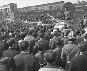 Ostrava: Protest - iron works - workers - Ostrava