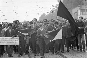 Liberalization: Protest - march - demonstration - banner - flag - Brno