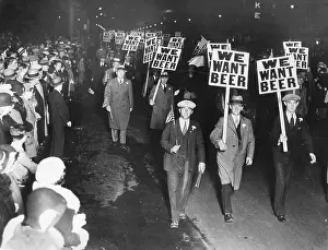 Newark: Protest march of union members at the time of the Prohibitio