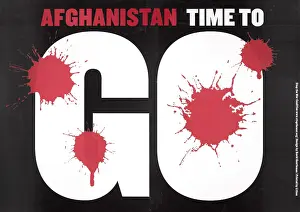 The National Army Museum: Protest placard printed with Afghanistan time to go