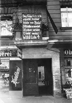 Deaths: Protest poster of the Communist Party in Berlin, 1930