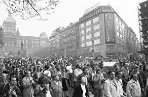 Petr: Protest - protester - demonstration - Wenceslas Square