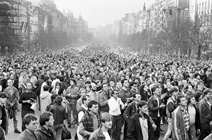 Petr: Protest - protester - demonstration - Wenceslas Square