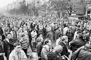 Petr: Protest - protester - demonstration - Wenceslas Square