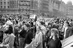 Petr: Protest - protester - demonstration - Wenceslas Square