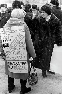 Increase: Protest rally in Moscow, 1991