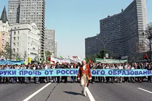 Participating: Protest rally in Moscow, 1998