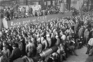 Ostrava: Protest - strike - workers - Ostrava