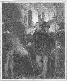 Subjects: Five Protestant martyrs burnt at the stake at