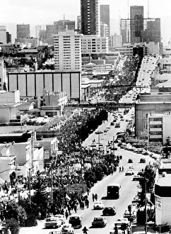 Geary: Protesters marching along Geary Street to ?