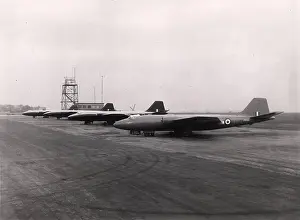 Canberras: The four prototype B1 Canberras at Warton