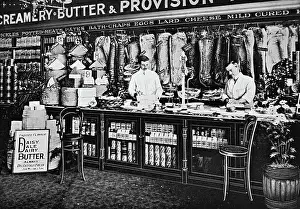 Produce: Provision counter showing cleanliness of both