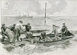 Transporte: The provisioning of a lighthouse in Brittany. Image