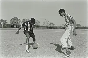 Dribbling: PRSONALITIES:August 1958 - Steve Mokone getting out