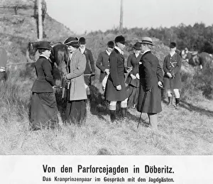 Entertaining: The Prussian crown prince couple during a par