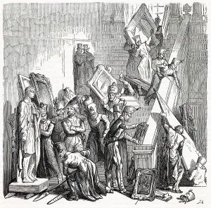 Vandalism: PRUSSIANS IN LOUVRE 1815