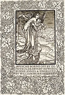 Psyche: Psyche borne off by Zephyrus, by Edward Burne-Jones