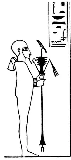 Ptah: Ptah, Egyptian deity, drawing after Egypt relief