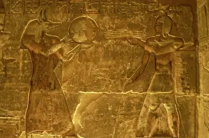 Hathor: Ptolemaic temple of Hathor and Maat. Anubis. Egypt