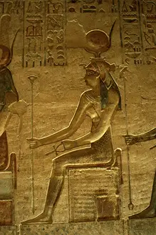 Crux: Ptolemaic temple of Hathor and Maat. Hathor. Seated figure