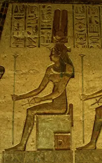Crux: Ptolemaic temple of Hathor and Maat. Hathor. Seated figure