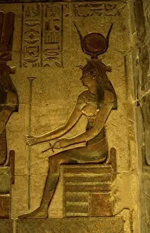 Crux: Ptolemaic temple of Hathor and Maat. Hathor. Seated figure
