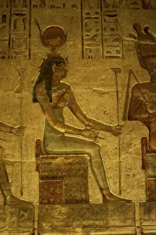 Crux: Ptolemaic temple of Hathor and Maat. Hathor. Seated figure
